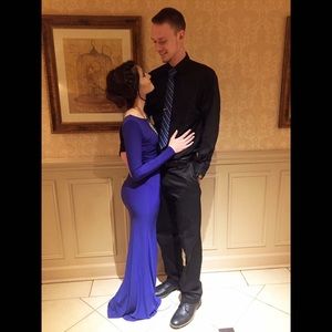 Long royal blue formal dress